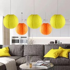 Hanging Paper Lanterns with LED Lights Chinese Japanese Party Decorations