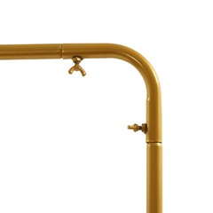 Freestanding Gold Beige Wedding Backdrop Stand 1 × 0.5 × 2 m Iron Frame