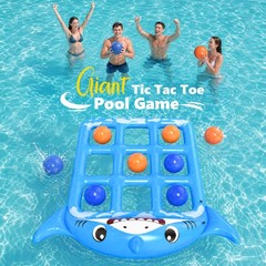 Pool Toys Games for & Adults, 72”x54” Giant Inflatable Floating Pool Tic Tac …