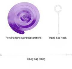 30 Purple Party Hanging Swirl Streamer Decorations & Plastic Connects~FREE SHIP!
