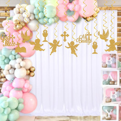 Mi Bautizo Party Decoration Baptism Decorations 24Pcs Hanging Swirls Decoration
