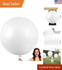 White Giant Balloons 6Pack 36 Inch Jumbo Large Latex Balloons for Photo Shoot…
