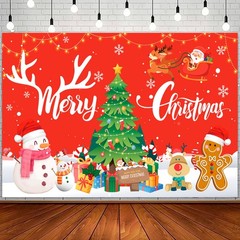 Large Merry Christmas Party Decoration Backdrop Xmas Backgrounds for Photo Props