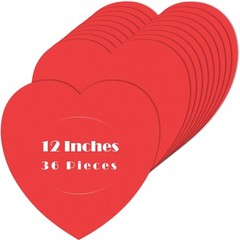 36 Large Large Valentines Day Heart Cutouts – 12 Inch Paper Heart Shape Die C…