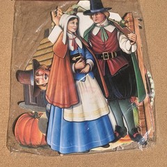 4-16″ Cutouts 2 Side Thanksgiving Beistle 4 Asst Decorations 1990 NOS