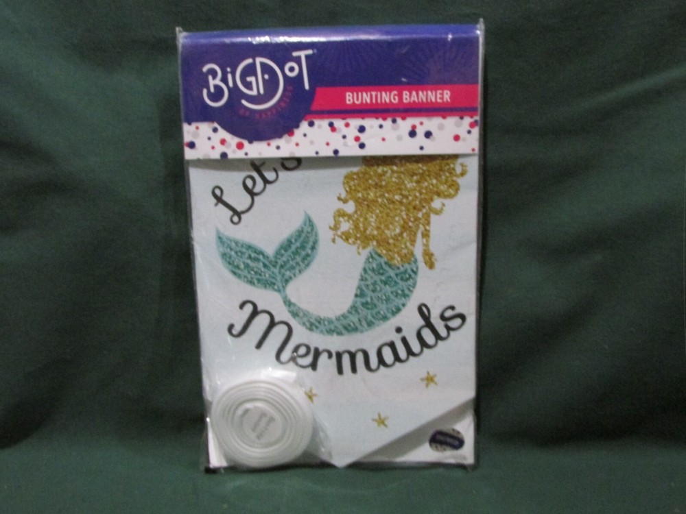 NEW! Big Dot of Happiness Let’s Be Mermaids Bunting Banner