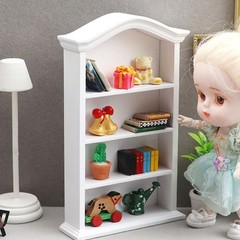 Decorative Mini Dollhouse Display Shelf Miniature Furniture Bookshelf