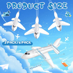 3 Pcs 40 Inch White Large Inflatable Airplane Balloon Aviation Themed Decorat…