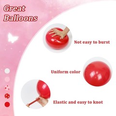 60pcs Strawberry Balloons 12inch, White Pink and Red Print Balloons for Straw…