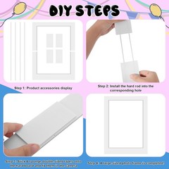 32 x 24 Inch Large Photo Booth Frame White Blank Photobooth Props Happy Birthday