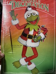 NEW!! VINTAGE 1981 HALLMARK HENSON Kermit The Frog MOVABLE DECORATION