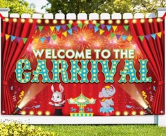 Welcome To The Carnival 72×44 Inch Party Backdrop / Kids & Adult Parties – New ￼