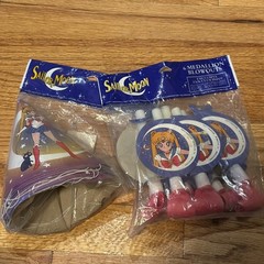 Vintage Sailor Moon Birthday Party Hats And Blowouts NWT 1996