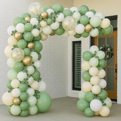 143PCS Olive Green Balloon Arch Kit for Elegant Gender Neutral Party Decorations