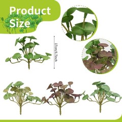 VIOCIWUO Artificial Copper Coin Grass Plants 4PCS, Fake Green