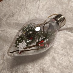 Christmas Tree Bauble LED Light Up Decoration Christmas Pendant Plastic Hanging