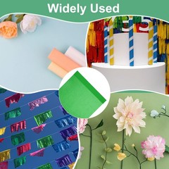 10 PCS Dark Green Crepe Paper 3.3×1.6 Ft Streamer Sheet For Flower DIY