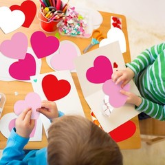 50 Pcs 6 Inch Valentine’s Day Paper Cutouts Love Heart Shape Decoration