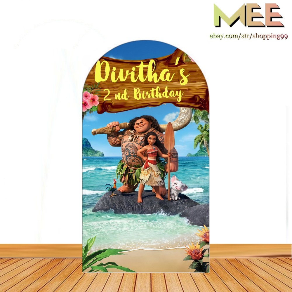 Ocean Moana Arch Backdrop Cover Beach Birthday Party background Decorations