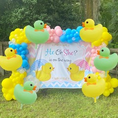 6Pcs Duck Balloon/Duck Foil Balloon for Baby Shower Party Decoration/Duck Far…