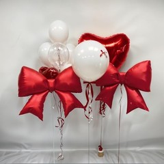 Bow Balloons 38 Inch, Giant Bowknot Foil Mylar Coquette Party 38inch Red