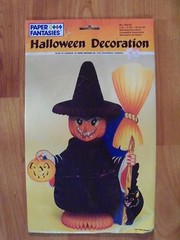 11″ Witch Centerpiece Decoration Vintage 1990 Paper Fantasies NOS Denmark