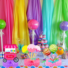 Candyland Party Table Decorations 9Pcs Candyland Lollipop Table Honeycomb Center