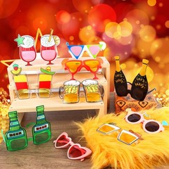 15 Pack Funny Drink Sunglasses – Novelty Party Glasses & Fun Photo Booth Prop…