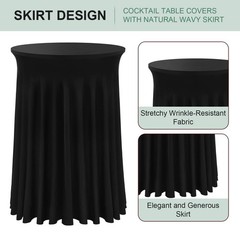 Bddc Cocktail – 3 Pack 32X 43 Black Cocktail Tablecloth Natural