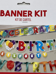 Amscan Happy Birthday Rainbow Banner Kit Set of 4 Colorful Party Decor New
