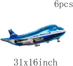 31inch Large Airplane Blue Party Decoration Airplane Balloon Birthday Party Supp