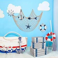 Nautical Pirate Party Decorations – Wood Crates, Fishing Net, Ship Wheel & More!