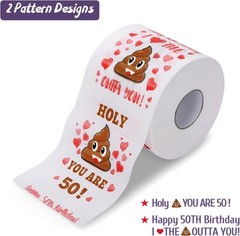 Funny 3-Ply Biodegradable Toilet Paper – Perfect for 50th Birthday Parties