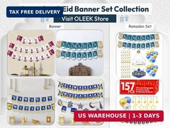 OLEEK eid mubarak banner- eid decorations for home 2026 – eid mubarak decoration