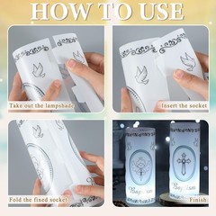 20 PCS 10 Sets Baptism Centerpieces Table Lantern Light Holders LED Candles