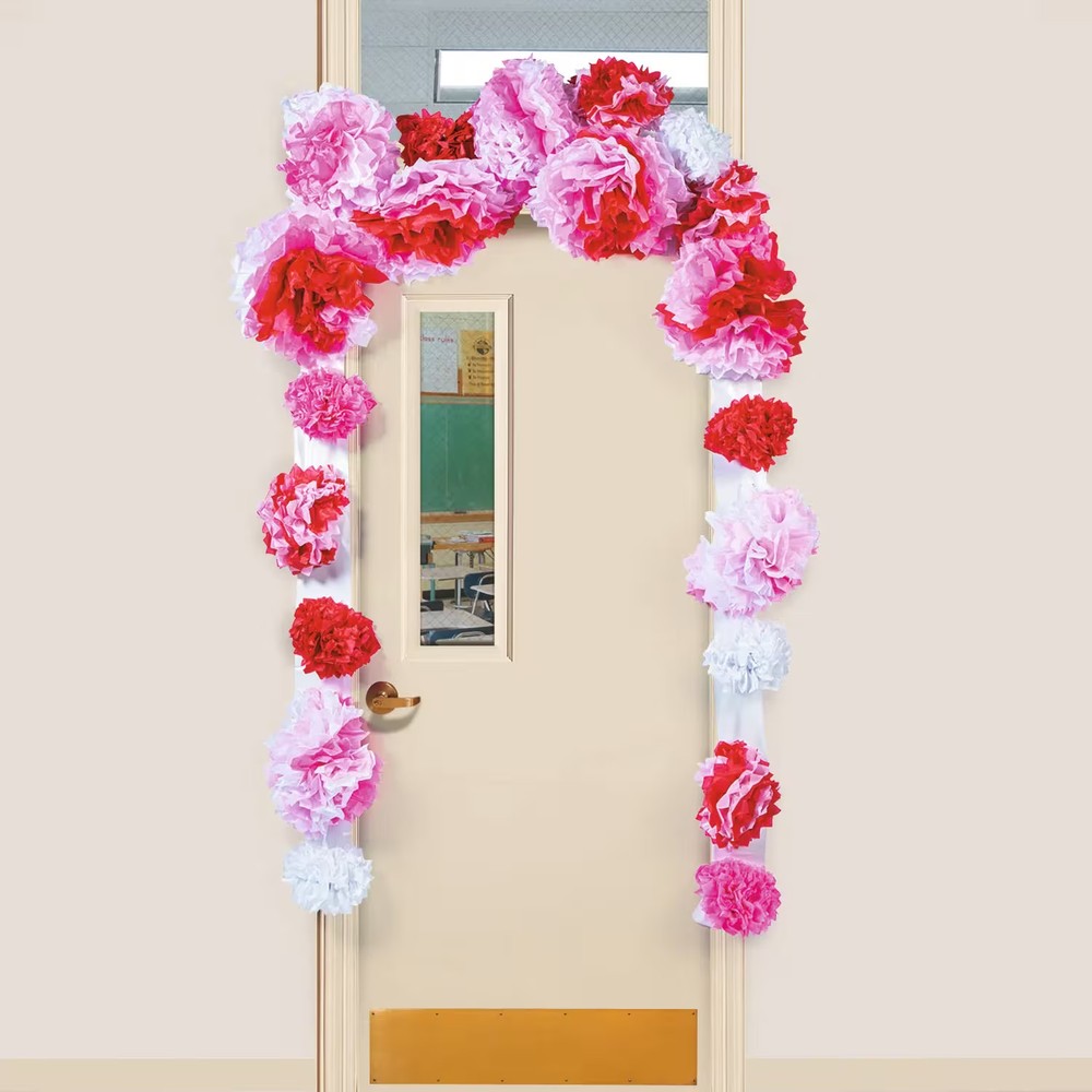 Valentine Tissue Paper Door Border, Party Decor, 1 Piece