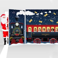 Express Train Door Banner Train Party Decorations Vintage Express Door Cover …