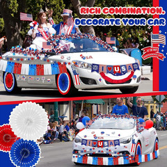 250th Anniversary Parade Car Decoration Kit – 4th of July Golf Cart Set