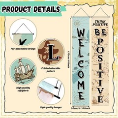 6 Pcs Adventure Awaits Party Decorations Banner 61» Travel Around The World …