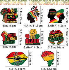 Black History Month Decorations Hanging Banner Black History Month Banner and 8P