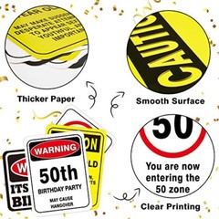 50Th Birthday Party Decorations – 9PCS Wall Signs Funny Tags for 50 Years Old
