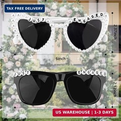 Engagement Party Decorations Just Engaged Sunglasses for Engagement Decor Just E