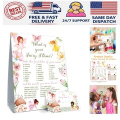 Enchanting Fairy Party Decorations with Game Sign & 30 Stickers for Fun