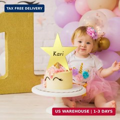 EnioyView 15 PCS 11 Inch Large Gold Star Cutouts Double Printed Paper Stars for