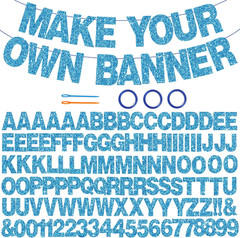 116 PCS A-Z DIY Letter Banner Kit Make Your Own Banner Including 111 Letters and