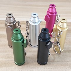 2Pcs Party Storage Box Kitchen Spice Metal Bottle With Keychain Dispenser Bullet