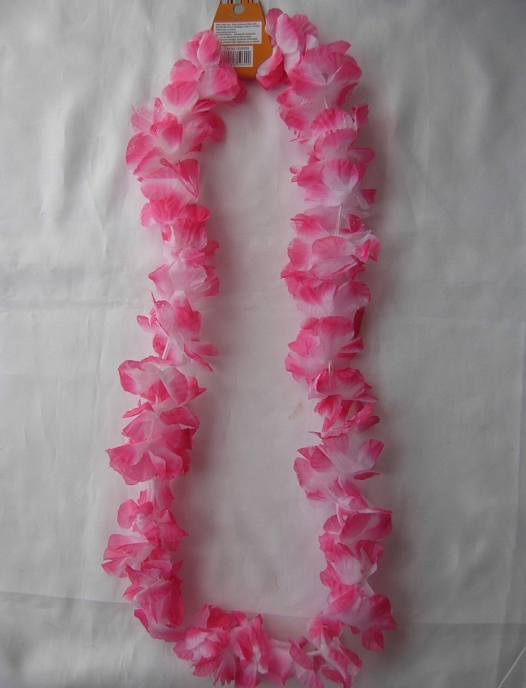Garlands Hawaiian Flower Lei, Tropical Party Fancy Dress 12 Colour
