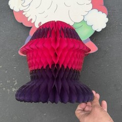 1990 Santa Claus Stand Up Statue Christmas Decor Paper Fantasies 22″ Honeycomb
