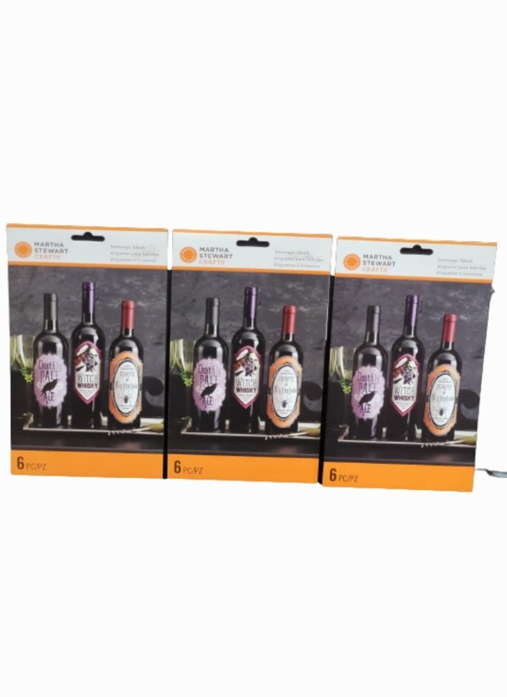 Martha Stewart Beverage Labels Gothic Lace Set of 3 Total 18 Pcs