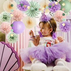 Sage Green and Purple Party Decorations Baby Shower Girl Decorations Sage Green